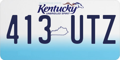KY license plate 413UTZ