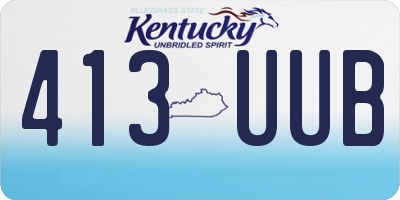 KY license plate 413UUB