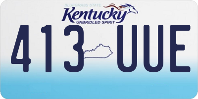 KY license plate 413UUE