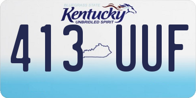 KY license plate 413UUF