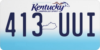 KY license plate 413UUI