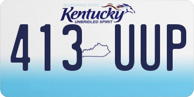 KY license plate 413UUP
