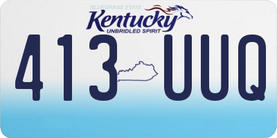 KY license plate 413UUQ