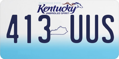 KY license plate 413UUS