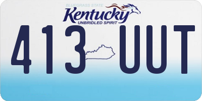 KY license plate 413UUT