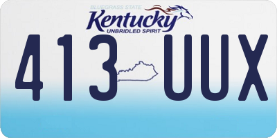 KY license plate 413UUX