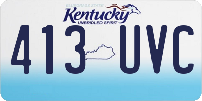 KY license plate 413UVC