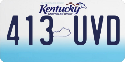 KY license plate 413UVD