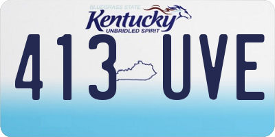 KY license plate 413UVE