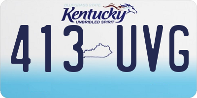 KY license plate 413UVG