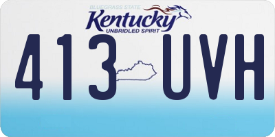 KY license plate 413UVH