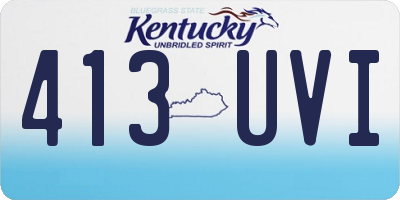 KY license plate 413UVI