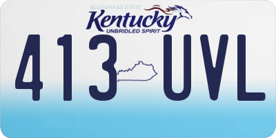 KY license plate 413UVL