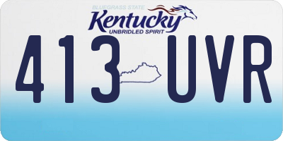 KY license plate 413UVR