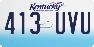 KY license plate 413UVU