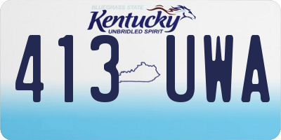 KY license plate 413UWA