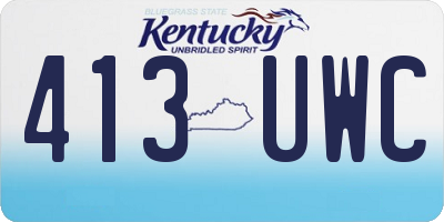 KY license plate 413UWC