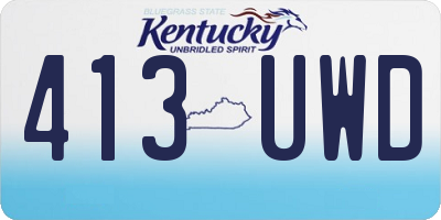 KY license plate 413UWD