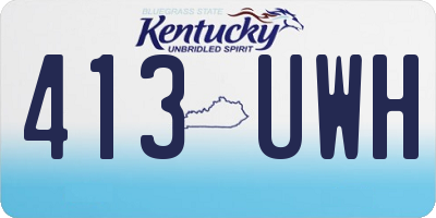 KY license plate 413UWH