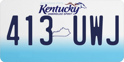 KY license plate 413UWJ