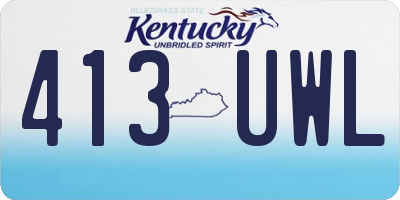 KY license plate 413UWL