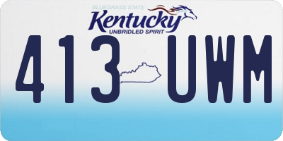 KY license plate 413UWM