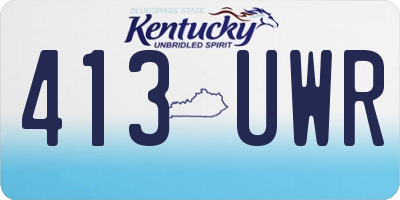 KY license plate 413UWR