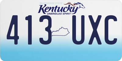 KY license plate 413UXC