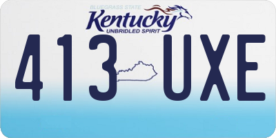 KY license plate 413UXE