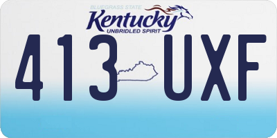 KY license plate 413UXF
