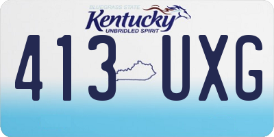 KY license plate 413UXG