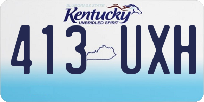 KY license plate 413UXH