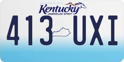 KY license plate 413UXI