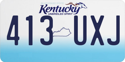 KY license plate 413UXJ