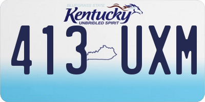 KY license plate 413UXM