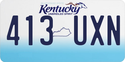 KY license plate 413UXN