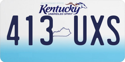 KY license plate 413UXS