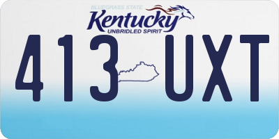 KY license plate 413UXT