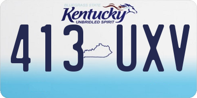 KY license plate 413UXV