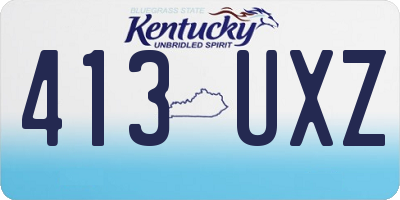 KY license plate 413UXZ