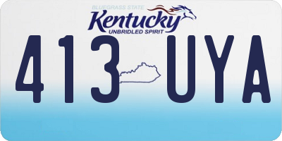 KY license plate 413UYA