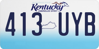KY license plate 413UYB