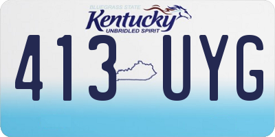 KY license plate 413UYG