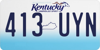 KY license plate 413UYN