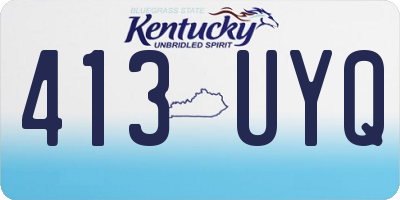 KY license plate 413UYQ