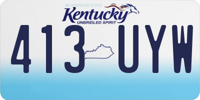 KY license plate 413UYW