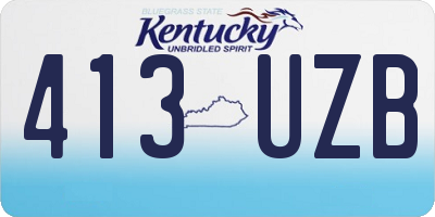 KY license plate 413UZB