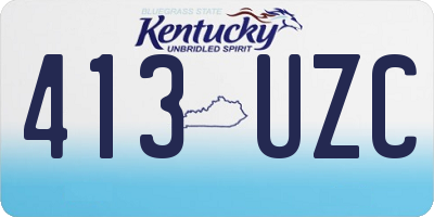 KY license plate 413UZC