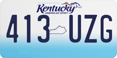 KY license plate 413UZG