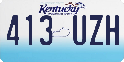 KY license plate 413UZH